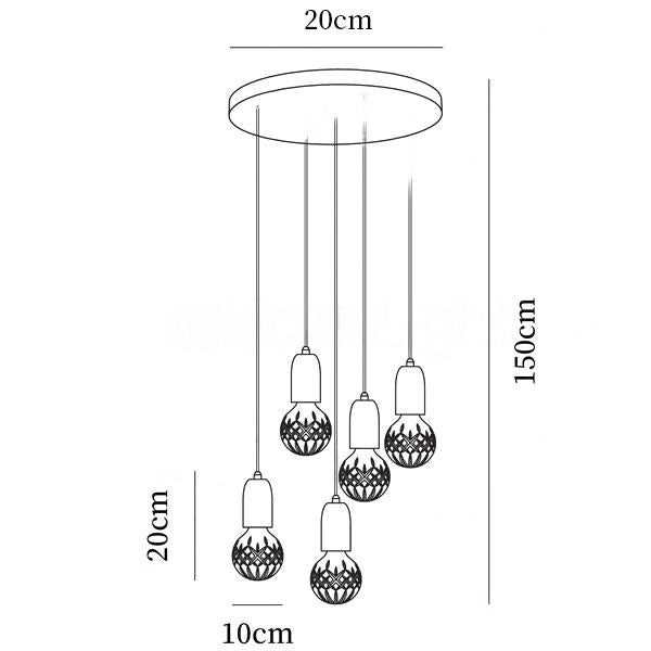 Kristallen Noordse LED Hanglamp – Luxe Verlichting