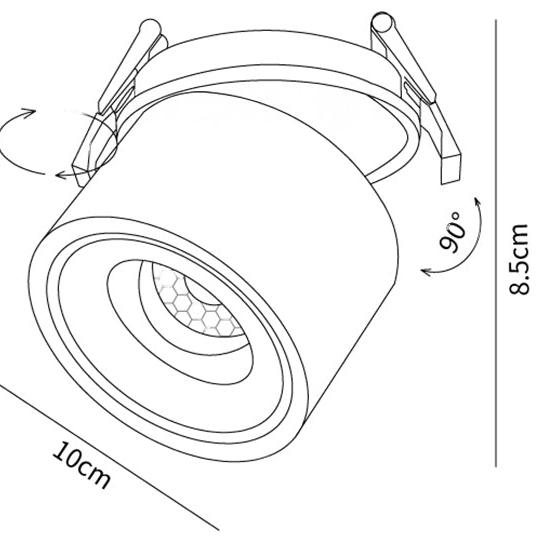 Ingebouwde Cilindrische LED Downlight