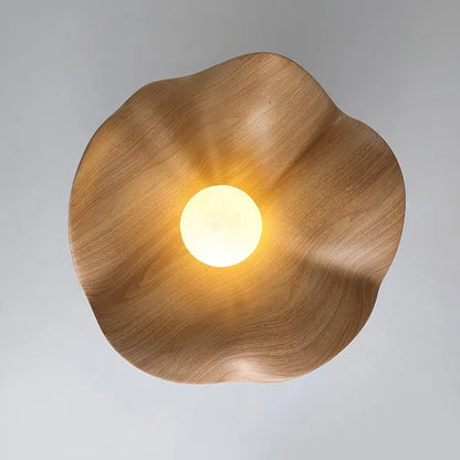 Scandinavische Houten Lotus Hanglamp