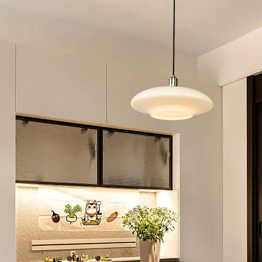 Moderne Hanglamp in Helder Wit Glas-light decor-De Bazelaar