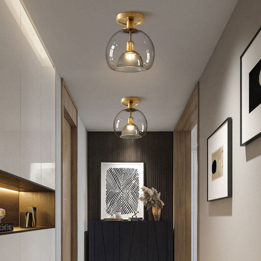 Stijlvolle plafondlamp van grijs glas-light decor-De Bazelaar
