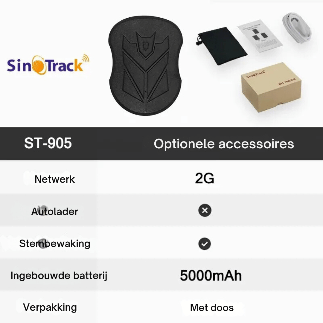 SinoTrack GPS Tracker - Waterdicht | Real-Time Tracking