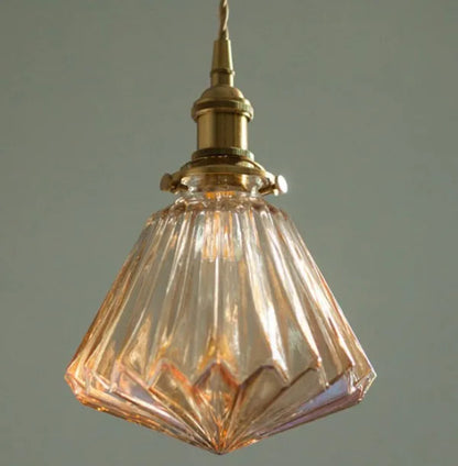 Moderne glazen diamant hanglamp