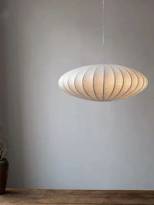 Luxe Zijden Hanglamp met Kristallen Kroon-light decor-De Bazelaar