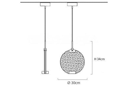 Horo Hanglamp – Elegant Messing & Getint Glas