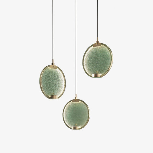 Horo Hanglamp – Elegant Messing & Getint Glas-light decor-De Bazelaar