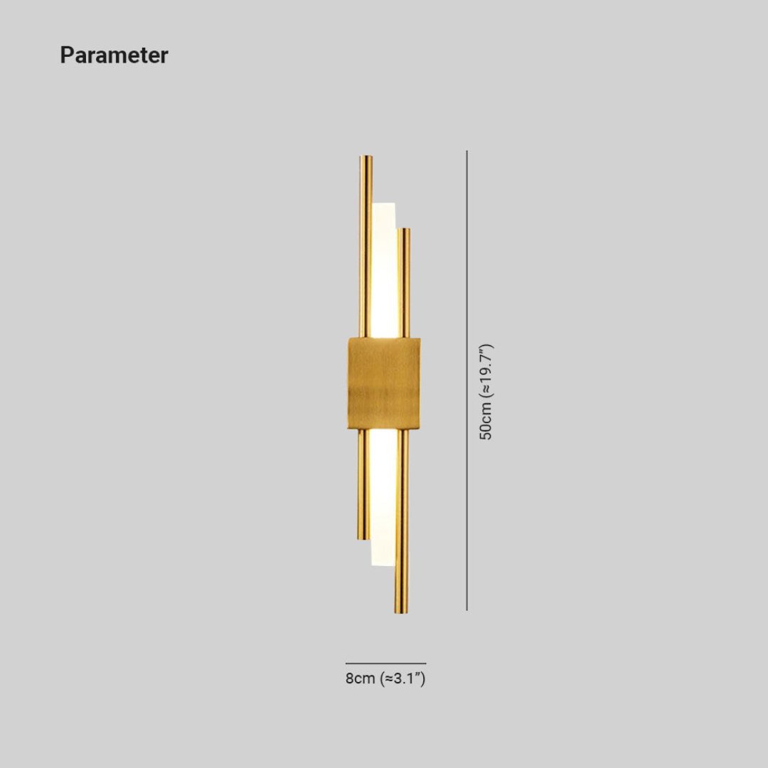 LuminArt - Stijlvolle Zwarte/Gouden LED Wandlamp voor Slaapkamer