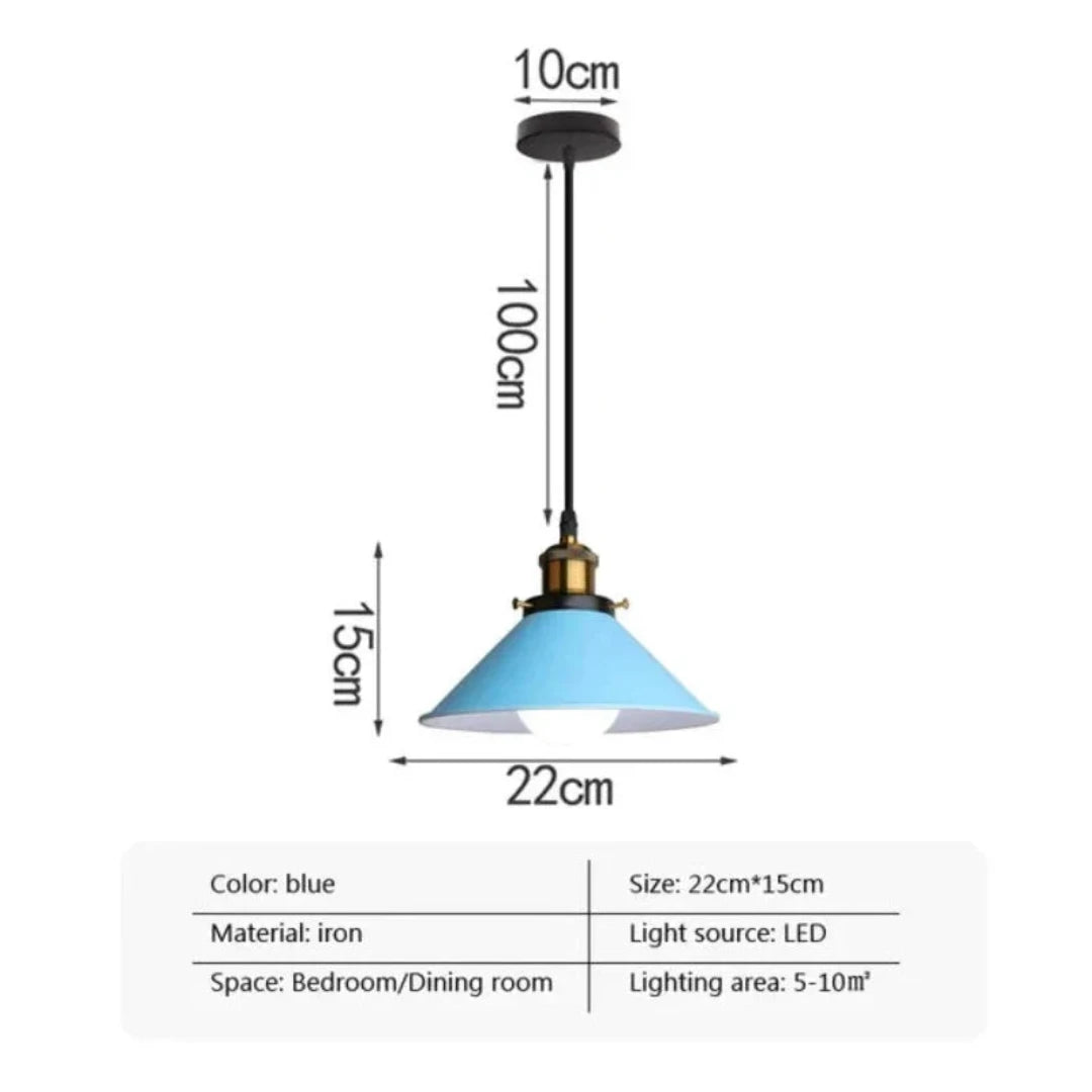 Moderne ontmoet - LED Industriële Hoorn Hanglamp