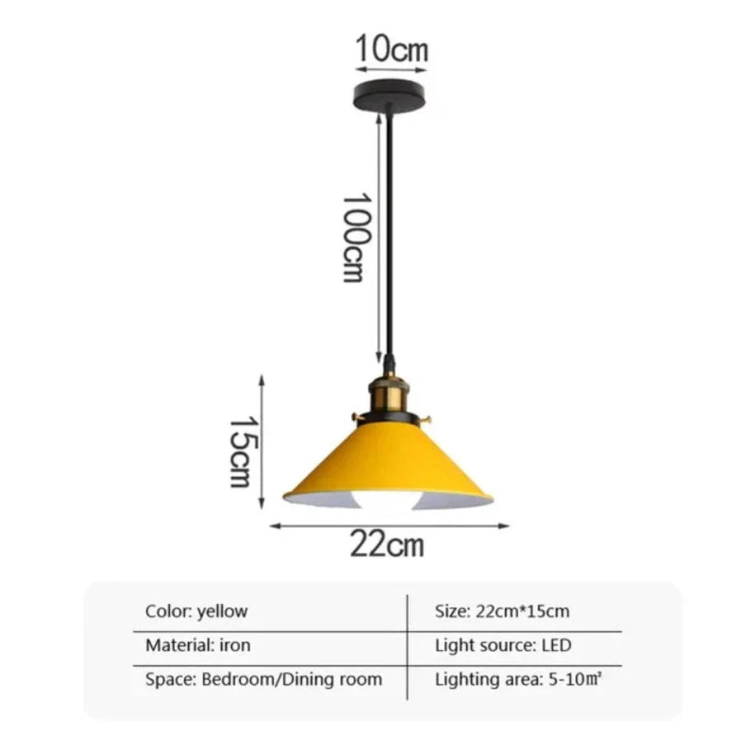 Moderne ontmoet - LED Industriële Hoorn Hanglamp