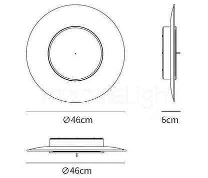 Moderne Nordic Lunaire Plafondlamp met LED