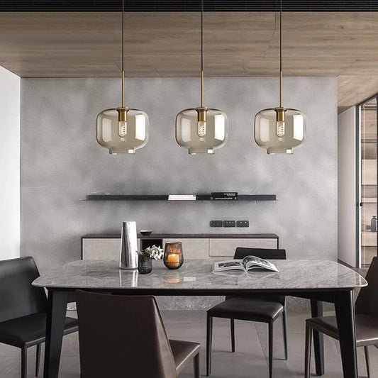 Elegante NordicGlas Hanglamp voor Modern Interieur-light decor-De Bazelaar