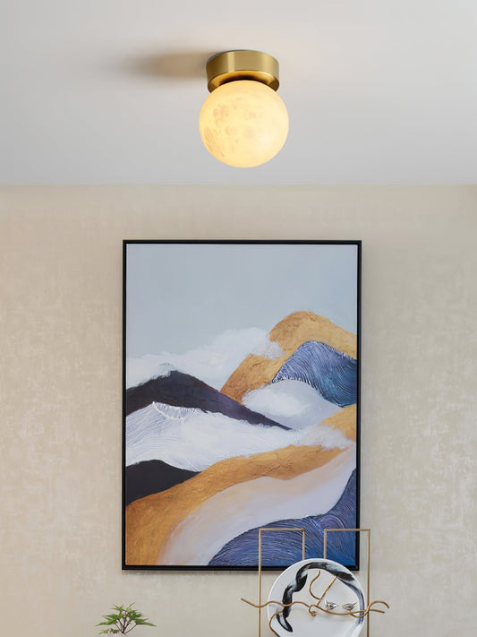 Luxe Ovale Plafonnière van Albast-light decor-De Bazelaar