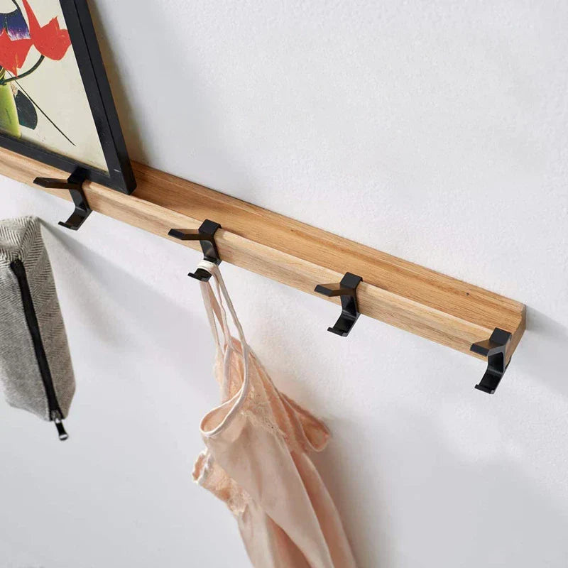 Wandgarderobe | Nordisches Design, schwarz | Holz, Aluminium