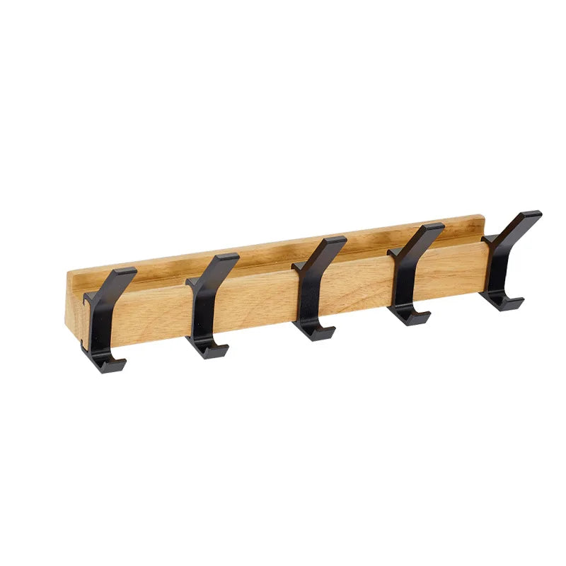 Wandgarderobe Nordisches Design schwarz Holz Aluminium