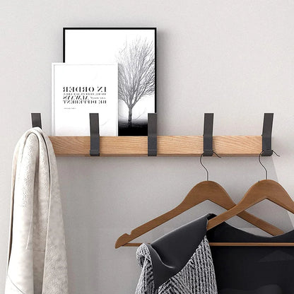 Wandgarderobe | Nordisches Design, schwarz | Holz, Aluminium