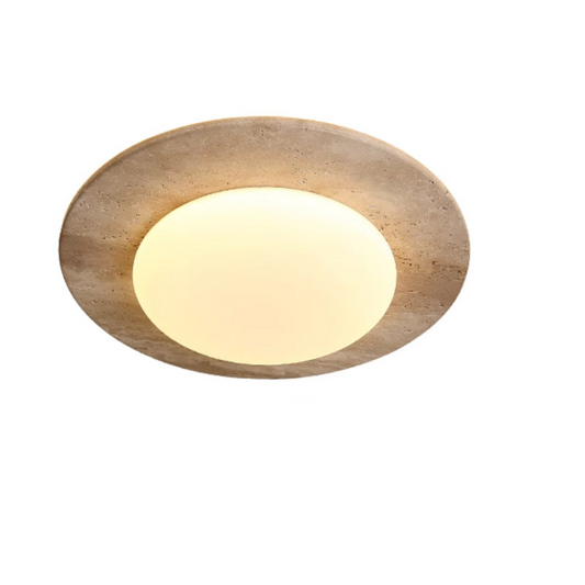 Middeleeuwse Plafondlamp in Crème Travertijnstijl-light decor-De Bazelaar