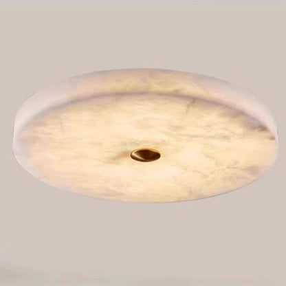 Luxe Ronde Inbouw LED Plafondlamp van Marmer en Koper