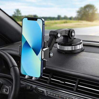 GripTech Autotelefoonhouder met sterke zuignap en 360° rotatie