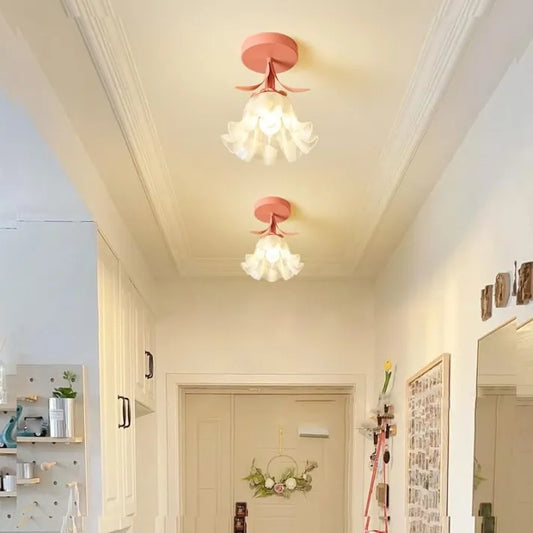 MiniFlorale Art Déco Hanglamp – Elegantie en Sfeerverlichting-light decor-De Bazelaar