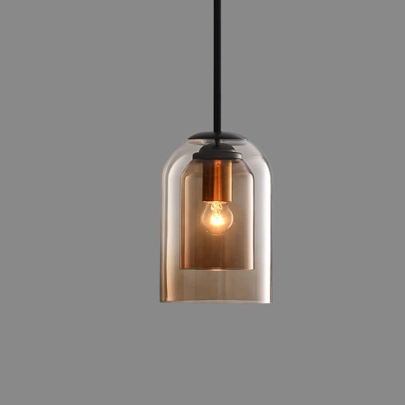 Retro Hanglamp met Dubbel Glas – Stijlvolle Verlichting