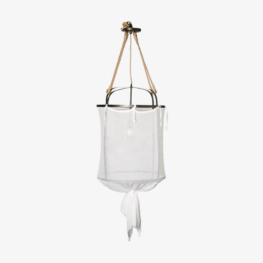 Boho Linnen Hanglamp met Rustieke Elegantie-light decor-De Bazelaar