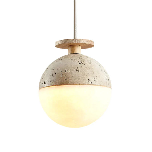 Ronde Travertin Hanglamp - Moderne LED Verlichting-light decor-De Bazelaar