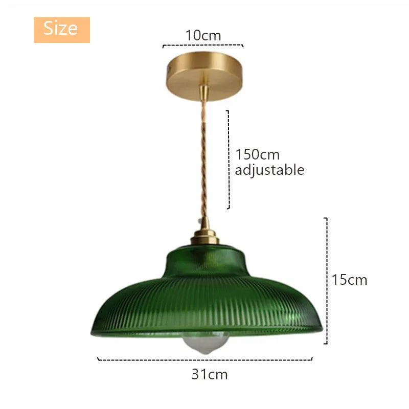 LED Vintage Hanglamp Groen Glas – Stijlvol en Duurzaam