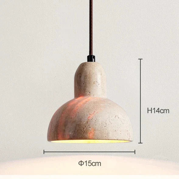 Retro Hanglamp van Natuurlijke Steen met LED