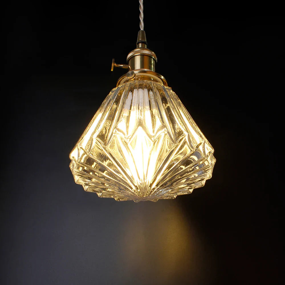 Moderne glazen diamant hanglamp