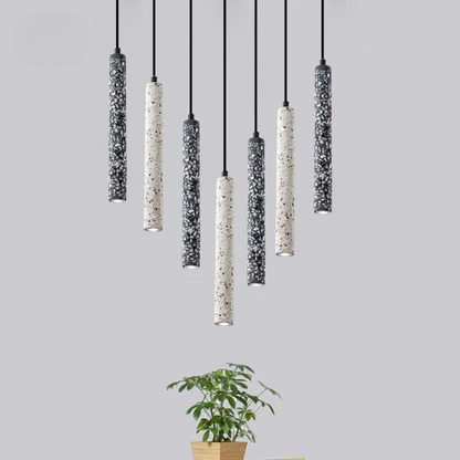 Industriële Travertin LED Hanglamp - Elegant Design