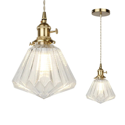 Moderne glazen diamant hanglamp