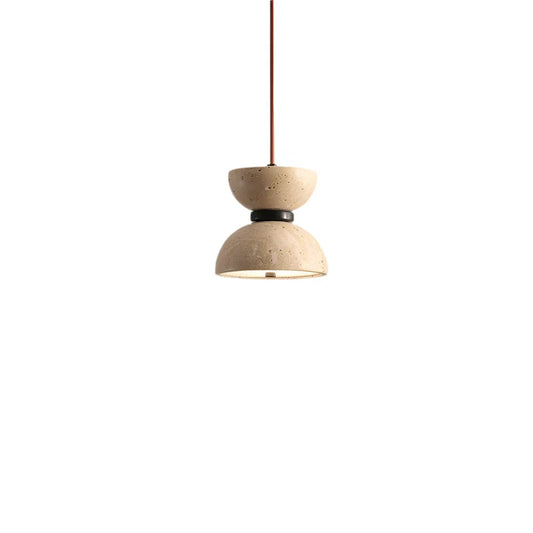 LED Hanglamp Travertijnsteen – Minimalistisch Design-light decor-De Bazelaar