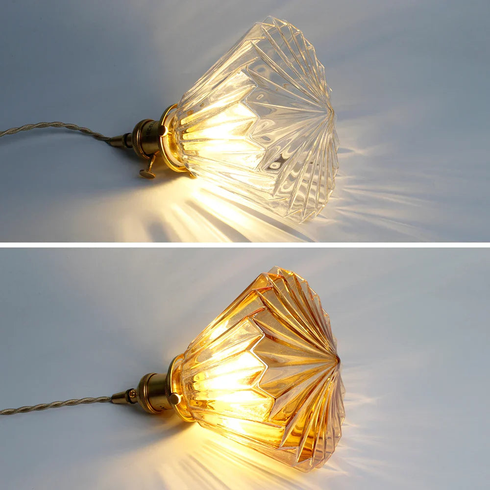 Moderne glazen diamant hanglamp