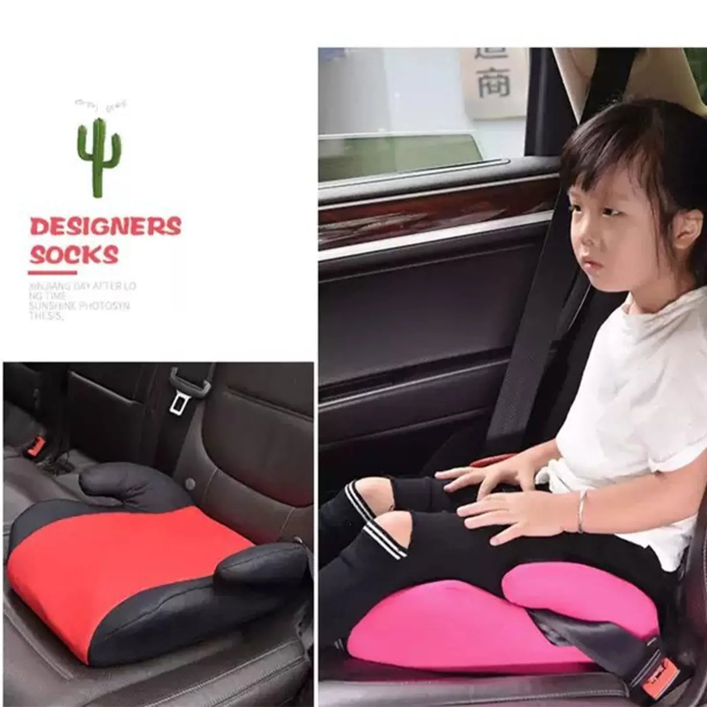 Tapis de siège de voiture – Coussin de siège surélevé – Convient aux 6 à 12 ans