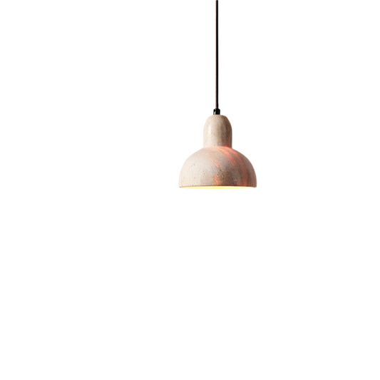 Retro Hanglamp van Natuurlijke Steen met LED-light decor-De Bazelaar