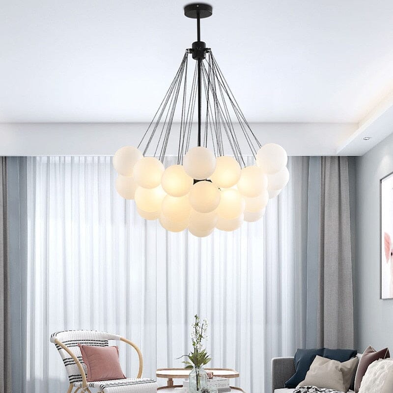 Scandinavische Hanglamp met Matte Glazen Bollen