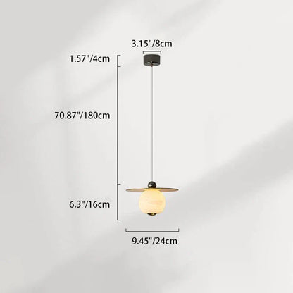 Aluminium LED Hanglamp met Marmer Design