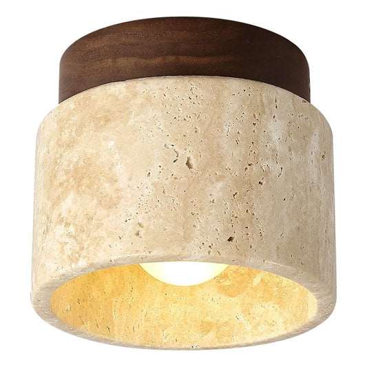LED Plafondlamp Travertin - Retro & Modern Design-light decor-De Bazelaar