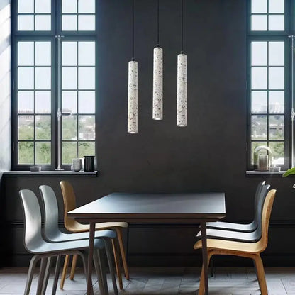 Industriële Travertin LED Hanglamp - Elegant Design