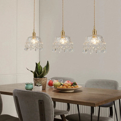 Retro Europese Glazen Hanglamp – Elegant en Tijdloos