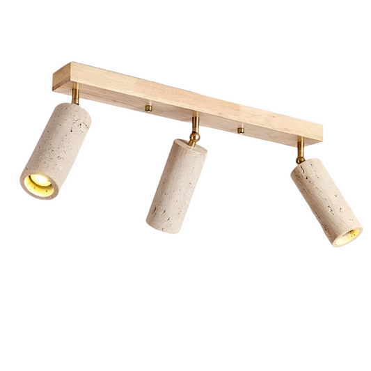 Travertin LED Plafondlamp met 3 Koppen – Stijlvol en Modern-light decor-De Bazelaar