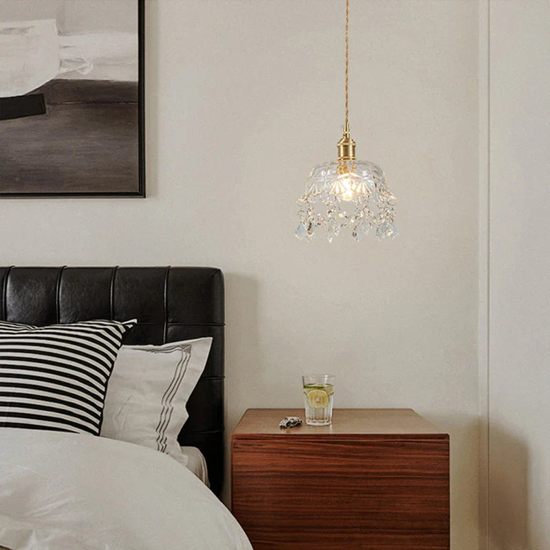 Retro Europese Glazen Hanglamp – Elegant en Tijdloos