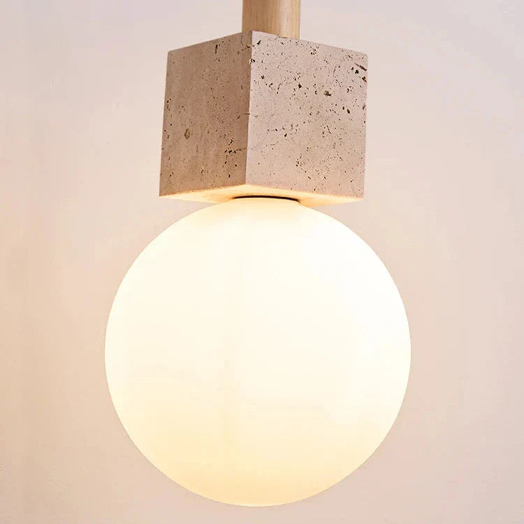 Moderne Travertin LED Hanglamp