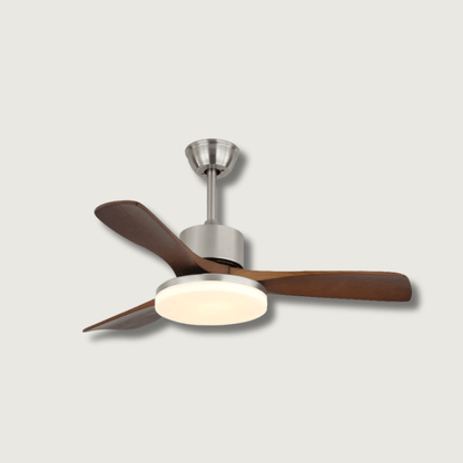 LuxeBreeze Houten Plafondventilator met Licht