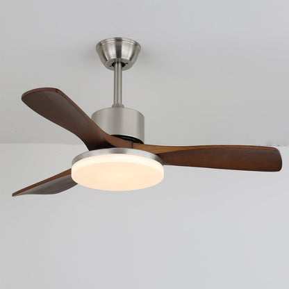 LuxeBreeze Houten Plafondventilator met Licht