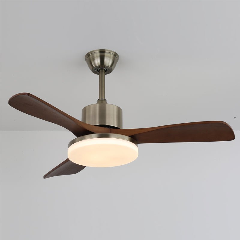 LuxeBreeze Houten Plafondventilator met Licht