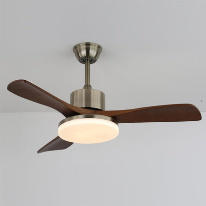 LuxeBreeze Houten Plafondventilator met Licht