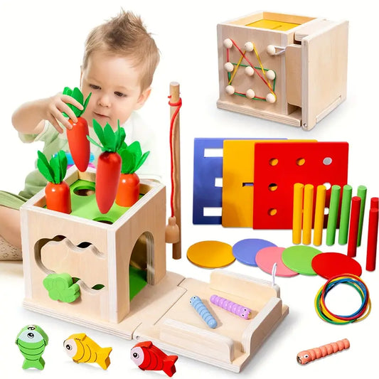 Creatieve 8-in-1 Montessori Speelset - Avontuurlijke Baby's - Leerzaam & Speels