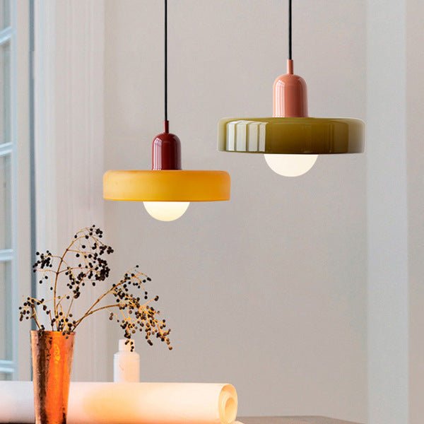 Bauhaus Hanglamp | Gekleurd Glas - #Bauhaus Hanglamp | Gekleurd GlasDe Bazelaar