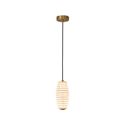 Scandinavische ronde LED hanglamp met koperen afwerking